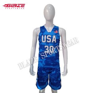 Uniforme de práctica de baloncesto de camuflaje para niños